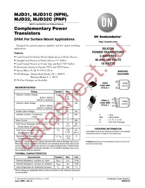 MJD31CT4G datasheet  